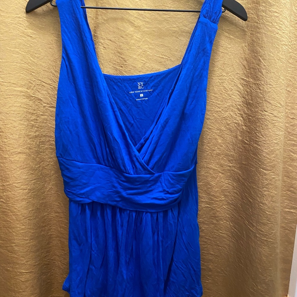 NY&C Sleeveless top-Blue-Medium
